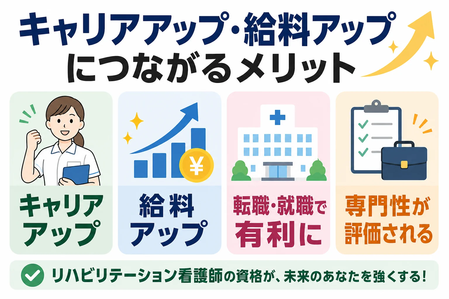 キャリアアップ・給料アップにつながるメリット