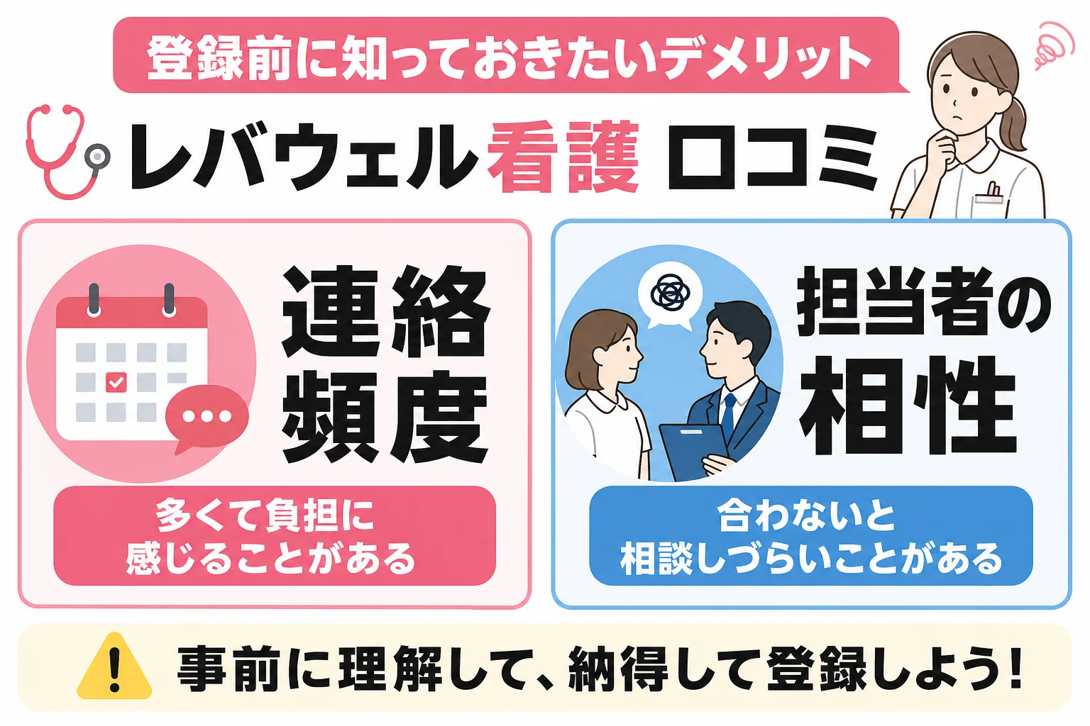 登録前に知っておきたいデメリット:連絡頻度と担当者の相性