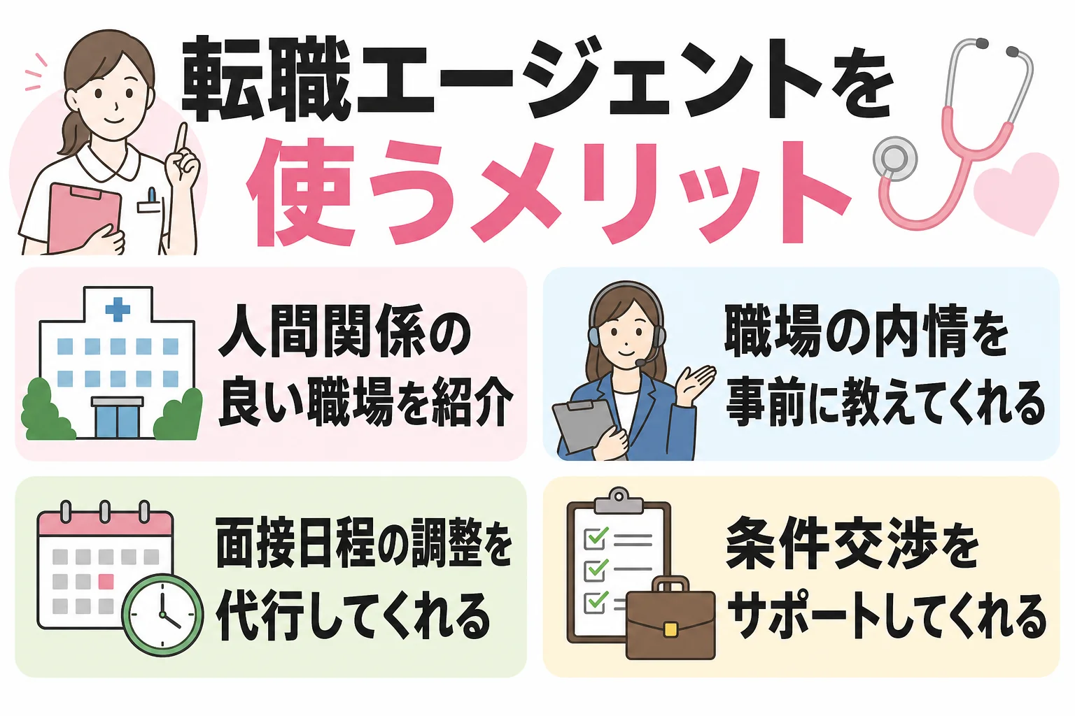 転職エージェントを使うメリット